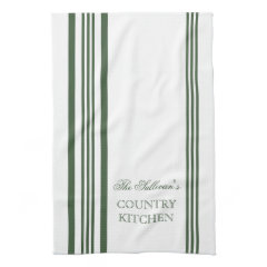 French Style Stripe Personalized Kitchen Towels