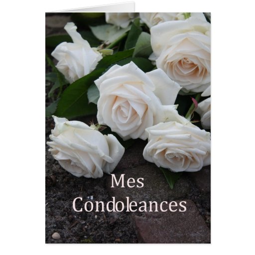 French Sympathy Card Mes Condoleances Zazzle