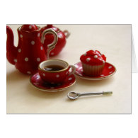French Tea Time zazzle_card