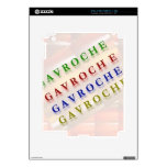 French Text: GAVROCHE G A V R O C H E Decals For The iPad 2