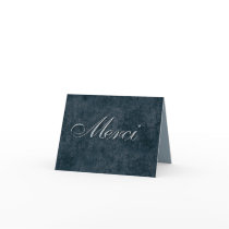 French Thank You - Merci in Blue Card
