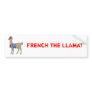 French the Llama Bumper Sticker