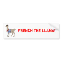 French the Llama Bumper Sticker