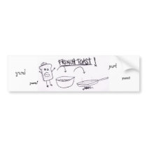 french toast yum! bumper sticker bumper stickers