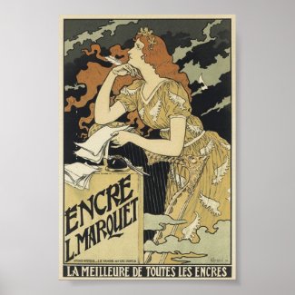 French Vintage Art Nouveau print