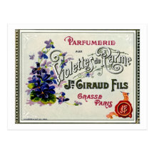 French Violette Perfume Label Postcards