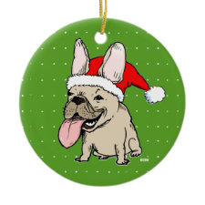 Frenchie Clause ornament