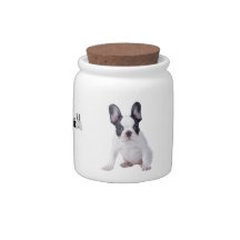Frenchie - French bulldog puppy Candy Jars