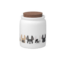 Frenchie Friends Treat Jar Candy Jars