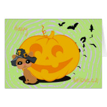 Frenchie Halloween Card