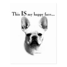 Frenchie Happy Face Postcard