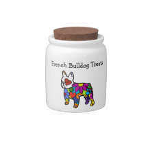 Frenchie Power Treat Jar Candy Jar
