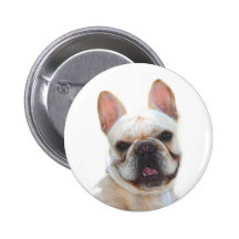 Frenchie Smiling button