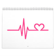 Frequency heart love wall calendars