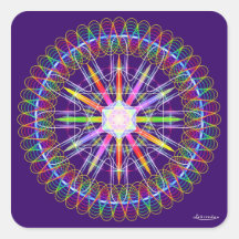 Frequency + Intent = Healing Square Stickers