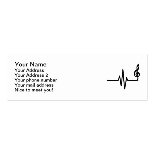 Frequency music note business card (front side)