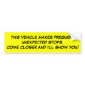 Frequent Stops bumper stickers by Gwhited Frequent Stops bumper stickers