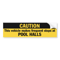 Frequent Stops (Pool) Bumper Stickers