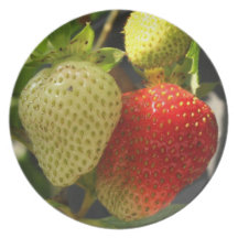 Fresas maduras plato para fiesta