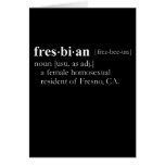FRESBIAN (definition) Greeting Cards
