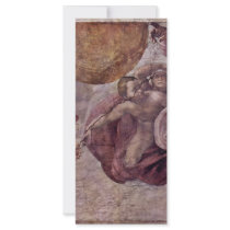Fresco In The Sistine Chapel. The Creation Of The Rack Card Template