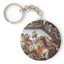 Frescoes At Casa Massimo In Rome Ariosto Hall Vaul Key Chain
