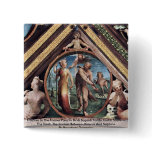 Frescoes In The Former Palazzo Bindi Segardi Tondo Pinback Buttons