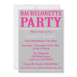 Fresh Bachelorette Party Invites (Hot Pink/Silver)