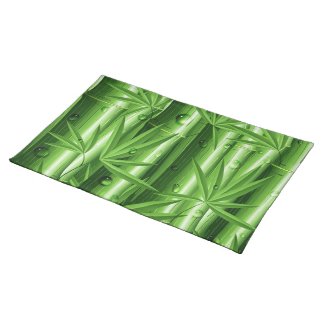 Fresh Bamboo with Dew Placemats