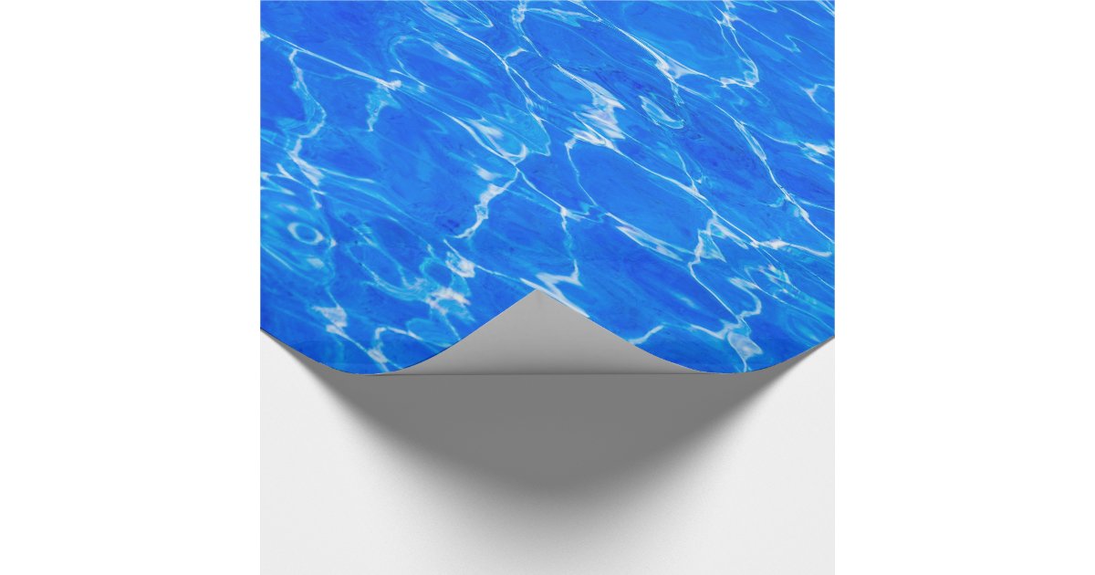 Fresh Blue Water Wrapping Paper Zazzle