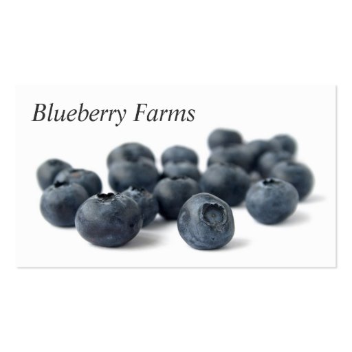 Fresh Blueberries Business Card Templates (front side)