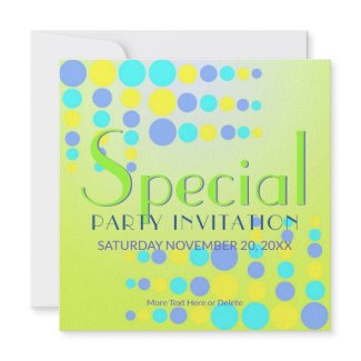 Fresh Bubbles Party / Special Invitation invitation