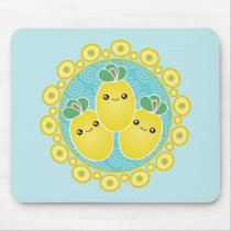 Fresh Bunch Of Lemons Kawaii Mousepad