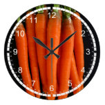 Fresh Carrots Round Wall Clocks