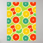 Fresh Citrus Fruit Design, Cute Colorful posters