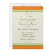 Fresh Citrus Orange Green Wedding Invitations by Wedding_Bells Fresh Citrus Orange Green Wedding Invitations