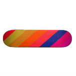 Fresh Colorful Retro Stripes - Skateboard