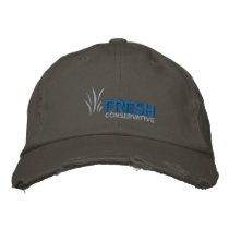 Fresh Conservative Distressed Hat embroidered hats by btatman99 Fresh Conservative Distressed Hat embroidered hats