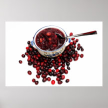 Fresh Cranberries And Sauce Poster