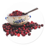 Fresh Cranberries And Sauce Round Sticker