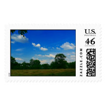 Fresh Cut Hay Field postage