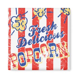 Fresh Delicious Popcorn Magnet