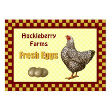 Fresh Eggs Gift Tags Business Card Template