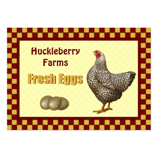 Fresh Eggs Gift Tags Business Card Template (front side)