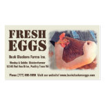 Fresh  Eggs - Red hen Layer Chicken Business Card Templates