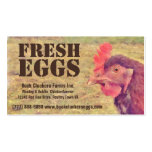 Fresh  Eggs - Red hen Layer Chicken Business Card Template