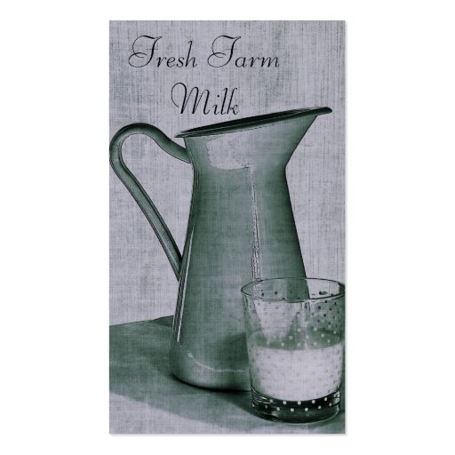 Fresh farm organic milk business card template (front side)