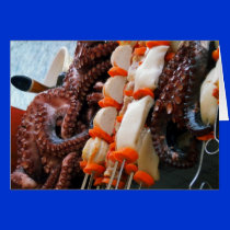 Fresh fish Santorini Greece cards