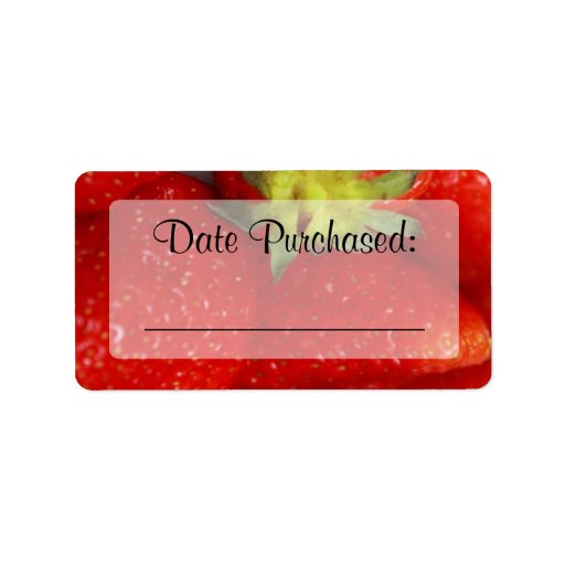 Fresh Food Kitchen "Date Purchased" Label Zazzle