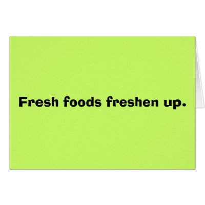 Fresh foods freshen up. greeting card by poppy8
